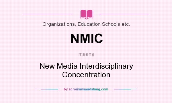 What does NMIC mean? It stands for New Media Interdisciplinary Concentration