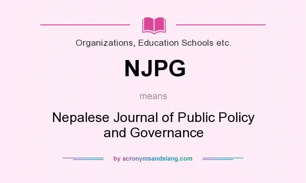 What does NJPG mean? It stands for Nepalese Journal of Public Policy and Governance
