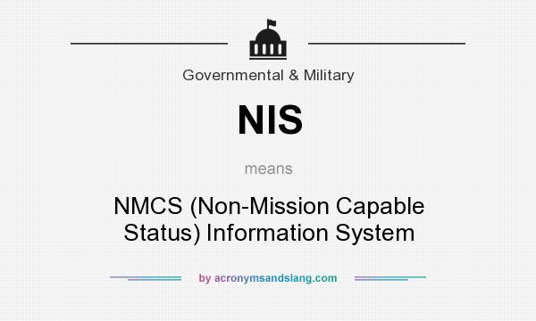 What does NIS mean? It stands for NMCS (Non-Mission Capable Status) Information System