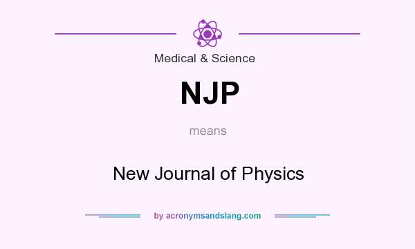 What does NJP mean? It stands for New Journal of Physics