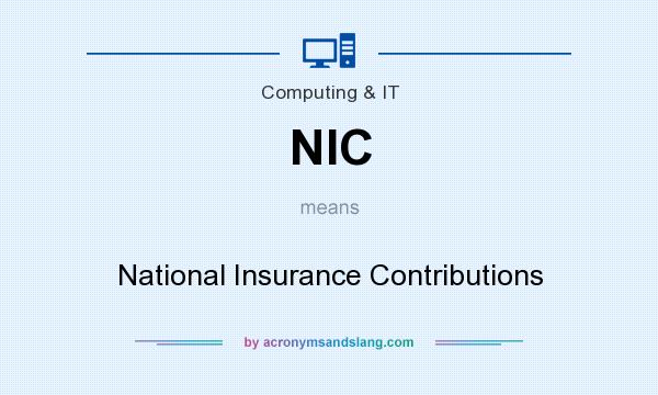 What does NIC mean? It stands for National Insurance Contributions