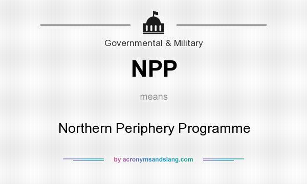 What does NPP mean? It stands for Northern Periphery Programme