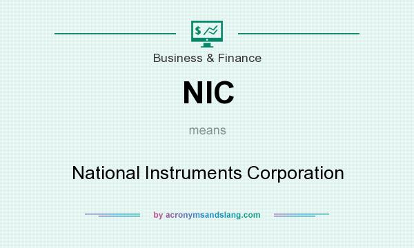 What does NIC mean? It stands for National Instruments Corporation