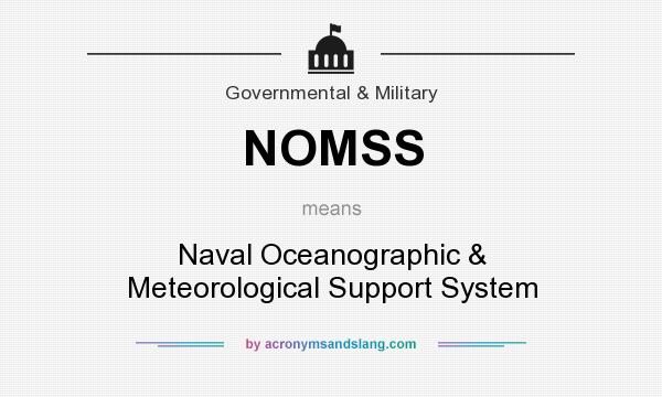What does NOMSS mean? It stands for Naval Oceanographic & Meteorological Support System