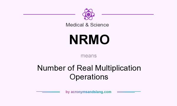 What does NRMO mean? It stands for Number of Real Multiplication Operations