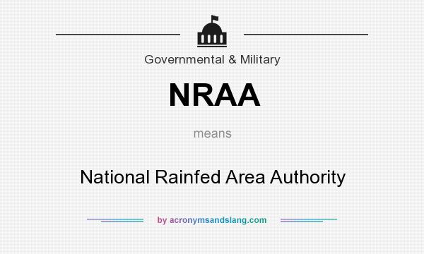 What does NRAA mean? It stands for National Rainfed Area Authority