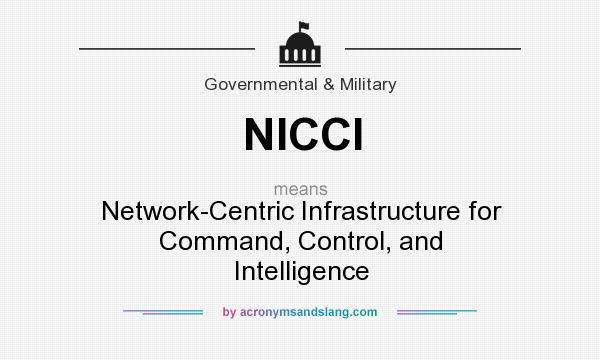 What does NICCI mean? It stands for Network-Centric Infrastructure for Command, Control, and Intelligence