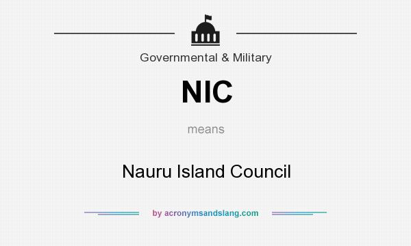 What does NIC mean? It stands for Nauru Island Council