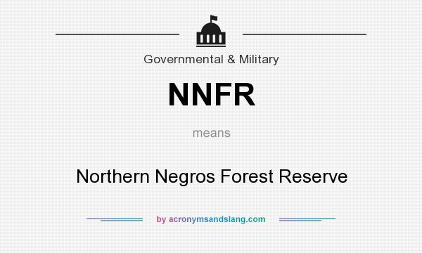 What does NNFR mean? It stands for Northern Negros Forest Reserve