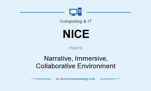 What does NICE mean? It stands for Narrative, Immersive, Collaborative Environment