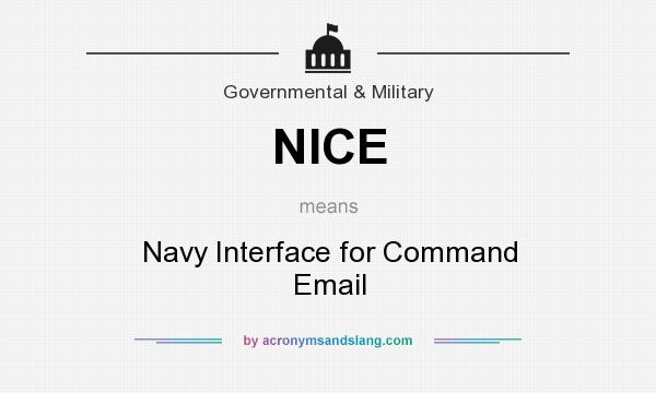 What does NICE mean? It stands for Navy Interface for Command Email