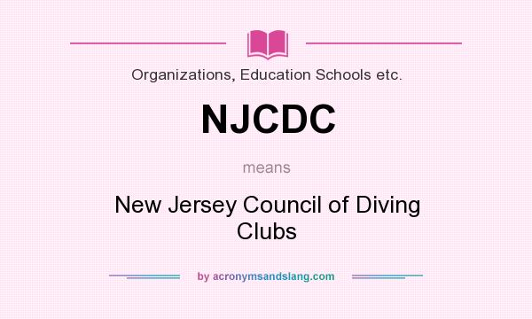 What does NJCDC mean? It stands for New Jersey Council of Diving Clubs