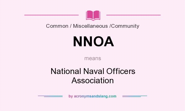 What does NNOA mean? It stands for National Naval Officers Association