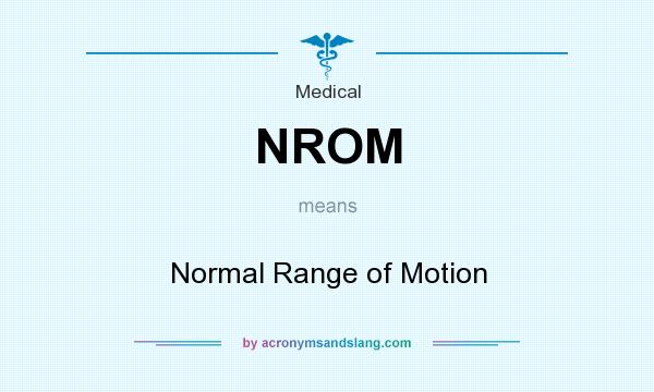 What does NROM mean? It stands for Normal Range of Motion