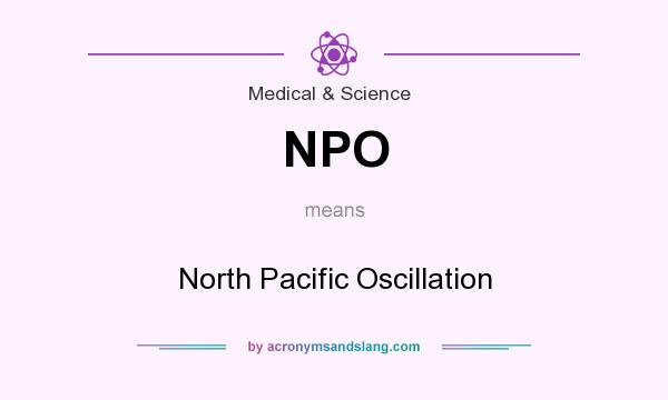 What does NPO mean? It stands for North Pacific Oscillation