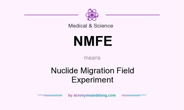 What does NMFE mean? It stands for Nuclide Migration Field Experiment