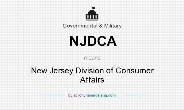 What does NJDCA mean? It stands for New Jersey Division of Consumer Affairs
