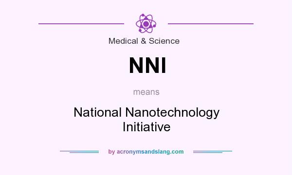 What does NNI mean? It stands for National Nanotechnology Initiative