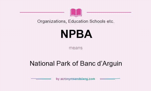 What does NPBA mean? It stands for National Park of Banc d’Arguin