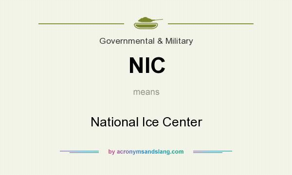 What does NIC mean? It stands for National Ice Center