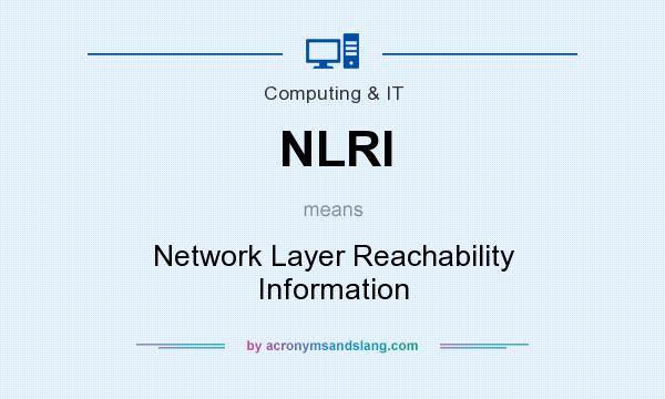 What does NLRI mean? It stands for Network Layer Reachability Information