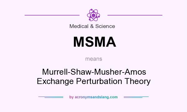 What does MSMA mean? It stands for Murrell-Shaw-Musher-Amos Exchange Perturbation Theory