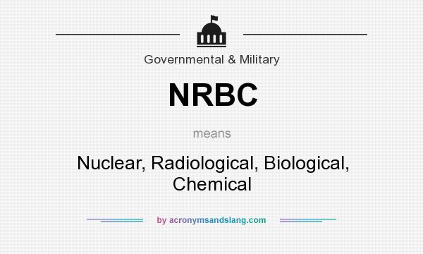 What does NRBC mean? It stands for Nuclear, Radiological, Biological, Chemical