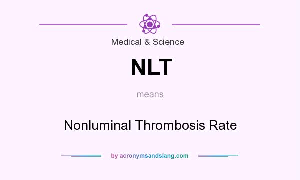 What does NLT mean? It stands for Nonluminal Thrombosis Rate