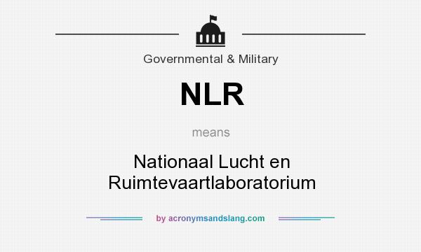 What does NLR mean? It stands for Nationaal Lucht en Ruimtevaartlaboratorium