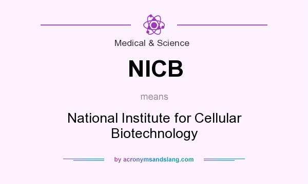 What does NICB mean? It stands for National Institute for Cellular Biotechnology