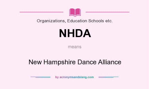 What does NHDA mean? It stands for New Hampshire Dance Alliance
