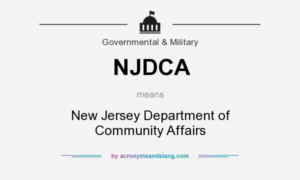 What does NJDCA mean? It stands for New Jersey Department of Community Affairs