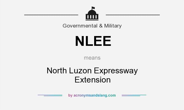 What does NLEE mean? It stands for North Luzon Expressway Extension