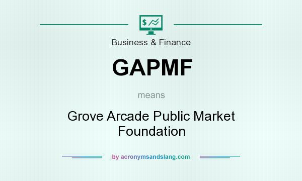 What does GAPMF mean? It stands for Grove Arcade Public Market Foundation