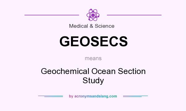 What does GEOSECS mean? It stands for Geochemical Ocean Section Study