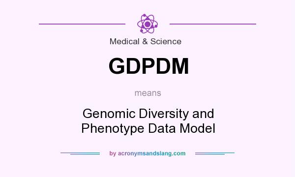 What does GDPDM mean? It stands for Genomic Diversity and Phenotype Data Model