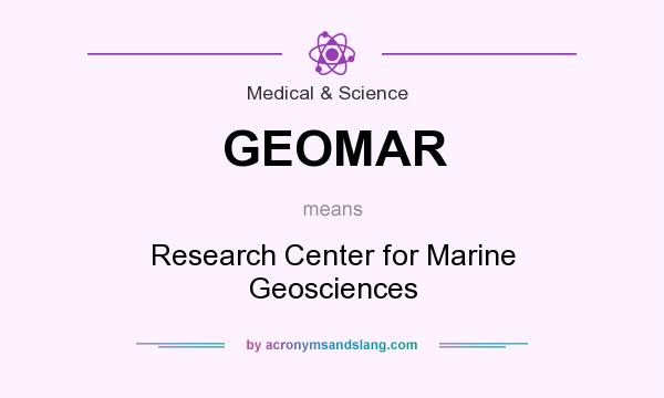 What does GEOMAR mean? It stands for Research Center for Marine Geosciences