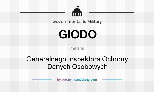 What does GIODO mean? It stands for Generalnego Inspektora Ochrony Danych Osobowych