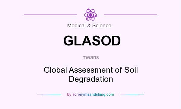 What does GLASOD mean? It stands for Global Assessment of Soil Degradation
