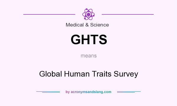What does GHTS mean? It stands for Global Human Traits Survey