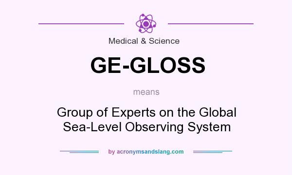 What does GE-GLOSS mean? It stands for Group of Experts on the Global Sea-Level Observing System