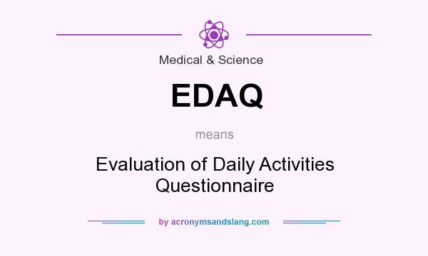 What does EDAQ mean? It stands for Evaluation of Daily Activities Questionnaire