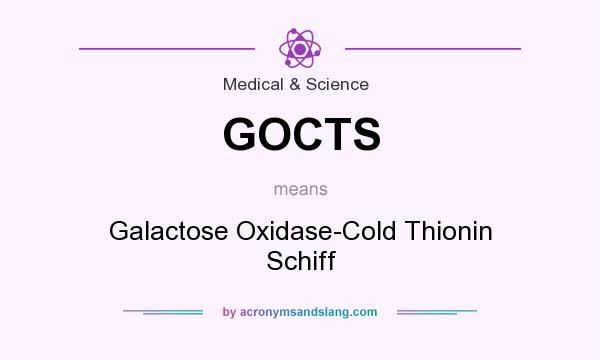 What does GOCTS mean? It stands for Galactose Oxidase-Cold Thionin Schiff