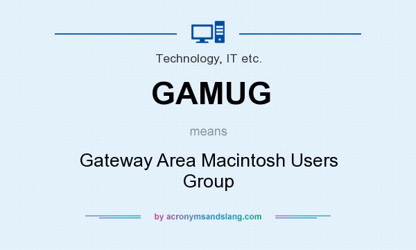 What does GAMUG mean? It stands for Gateway Area Macintosh Users Group