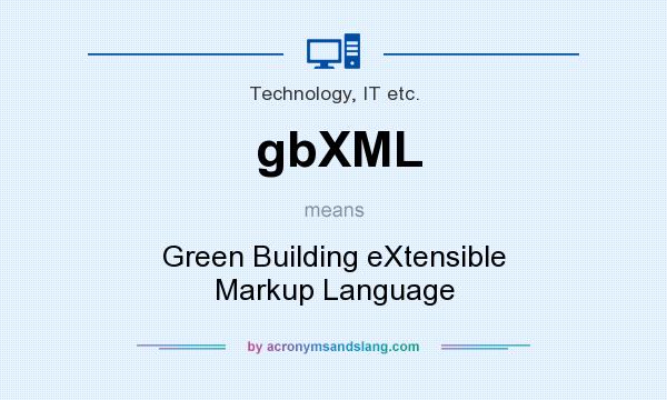 What does gbXML mean? It stands for Green Building eXtensible Markup Language