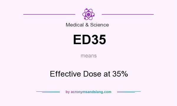 What does ED35 mean? It stands for Effective Dose at 35%