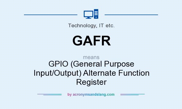 What does GAFR mean? It stands for GPIO (General Purpose Input/Output) Alternate Function Register