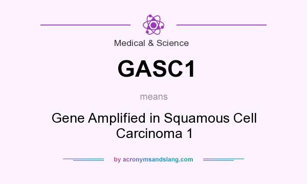 What does GASC1 mean? It stands for Gene Amplified in Squamous Cell Carcinoma 1