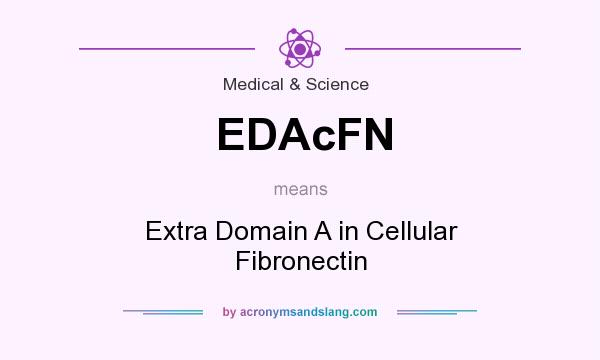 What does EDAcFN mean? It stands for Extra Domain A in Cellular Fibronectin