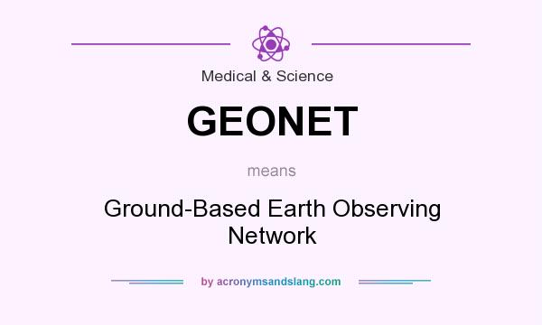 What does GEONET mean? It stands for Ground-Based Earth Observing Network